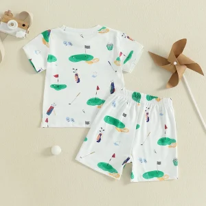 Infant/Toddler Summer Outfit Set, Dinosaur Print